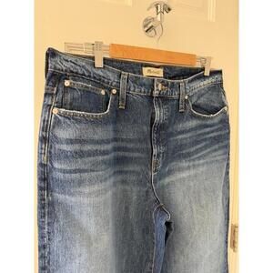 Madewell Super Wide Leg Jeans Womens Size 31 Baggy Desota Medium Wash Boho NWT